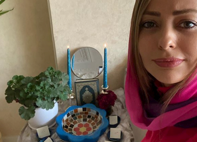 حال و هوای خاص نفیسه روشن پای سفره هفت سین