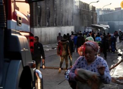 فاجعه آتش سوزی ساختمان 5 طبقه در آفریقای جنوبی